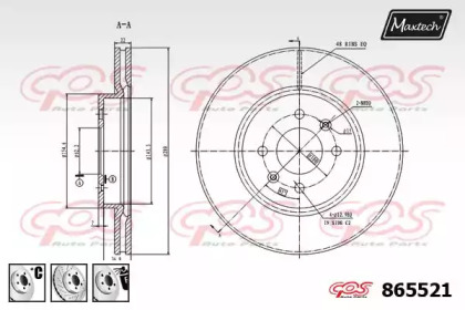 Тормозной диск MAXTECH 865521.6980