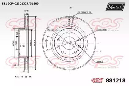 Тормозной диск MAXTECH 881218.0000