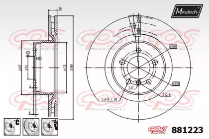 Тормозной диск MAXTECH 881223.6880