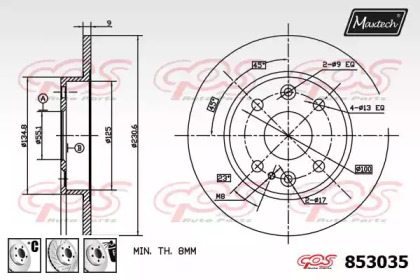 Тормозной диск MAXTECH 853035.6980