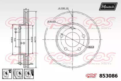 Тормозной диск MAXTECH 853086.6980