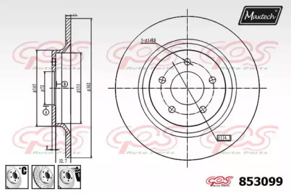 Тормозной диск MAXTECH 853099.6980