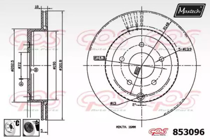 Тормозной диск MAXTECH 853096.6060