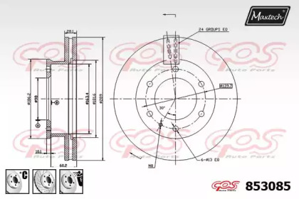 Тормозной диск MAXTECH 853085.6980