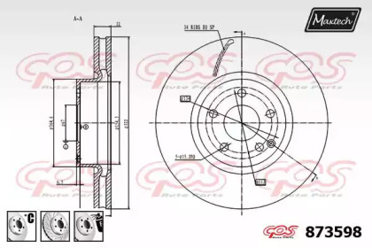 Тормозной диск MAXTECH 873598.6880