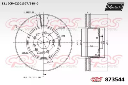 Тормозной диск MAXTECH 873544.0000