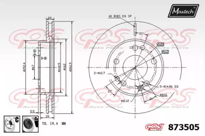 Тормозной диск MAXTECH 873505.6060