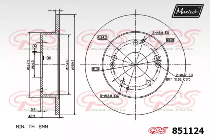 Тормозной диск MAXTECH 851124.0000