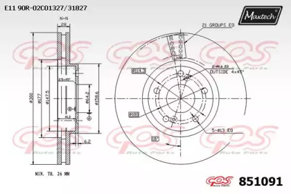 Тормозной диск MAXTECH 851091.0000