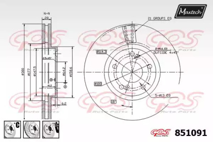 Тормозной диск MAXTECH 851091.6980