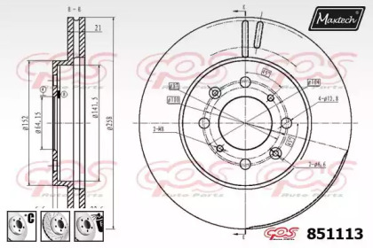 Тормозной диск MAXTECH 851113.6880