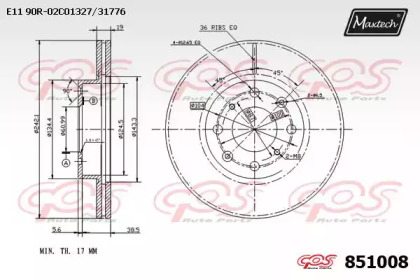 Тормозной диск MAXTECH 851008.0000