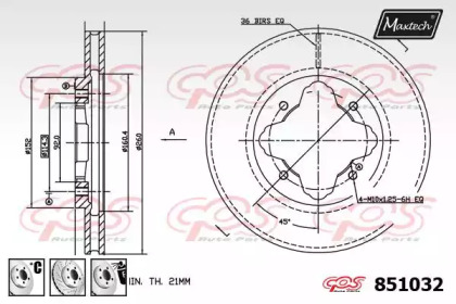 Тормозной диск MAXTECH 851032.6980