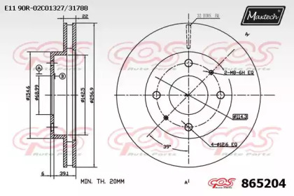 Тормозной диск MAXTECH 865204.0000