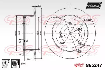 Тормозной диск MAXTECH 865247.6060