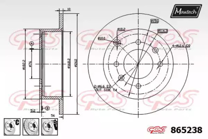 Тормозной диск MAXTECH 865238.6880