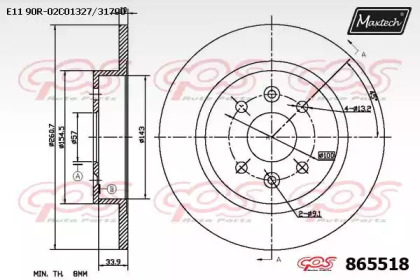 Тормозной диск MAXTECH 865518.0000