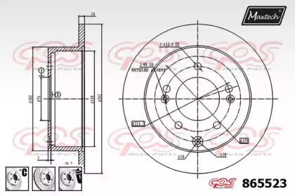 Тормозной диск MAXTECH 865523.6880