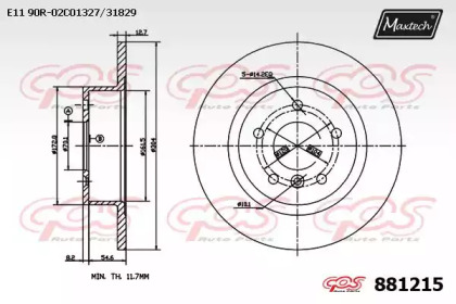 Тормозной диск MAXTECH 881215.0000