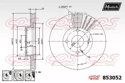 Тормозной диск MAXTECH 853052.6980