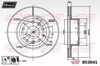 Тормозной диск MAXTECH 853041.6060