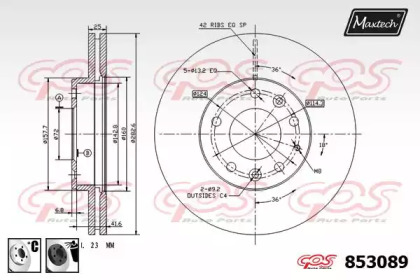 Тормозной диск MAXTECH 853089.6060