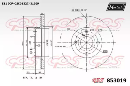 Тормозной диск MAXTECH 853019.0000