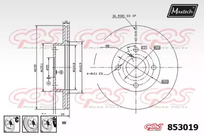 Тормозной диск MAXTECH 853019.6880