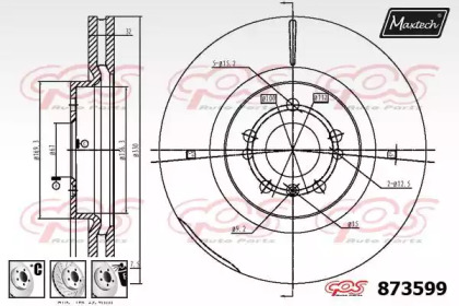 Тормозной диск MAXTECH 873599.6980