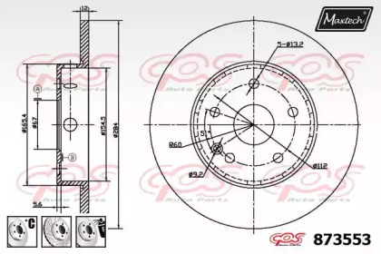 Тормозной диск MAXTECH 873553.6880