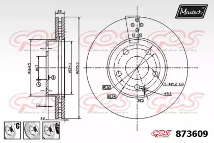 Тормозной диск MAXTECH 873609.6980