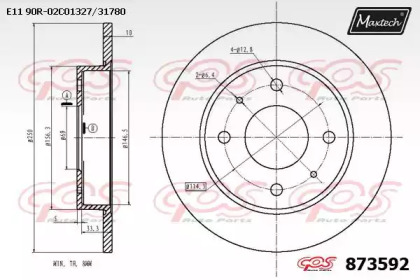 Тормозной диск MAXTECH 873592.0000