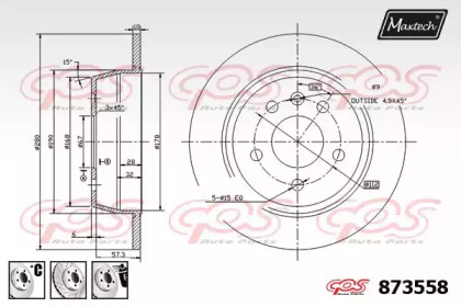 Тормозной диск MAXTECH 873558.6880