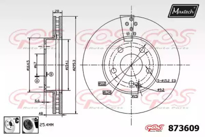 Тормозной диск MAXTECH 873609.6060