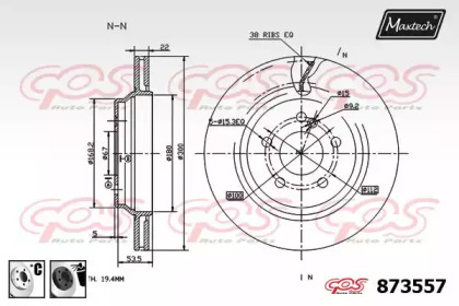 Тормозной диск MAXTECH 873557.6060