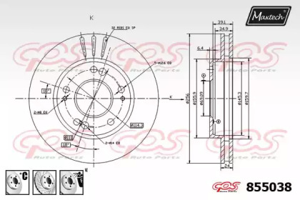 Тормозной диск MAXTECH 855038.6980