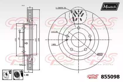 Тормозной диск MAXTECH 855098.6060