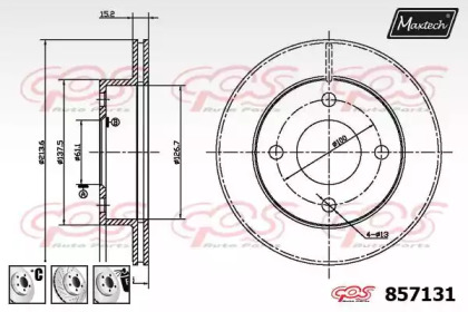 Тормозной диск MAXTECH 857131.6880