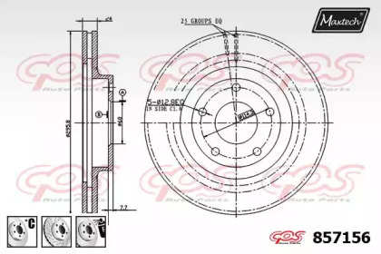 Тормозной диск MAXTECH 857156.6880