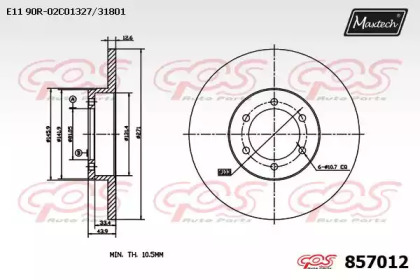 Тормозной диск MAXTECH 857012.0000