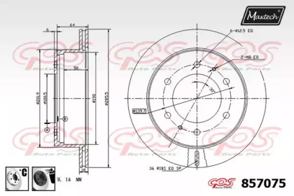 Тормозной диск MAXTECH 857075.6060