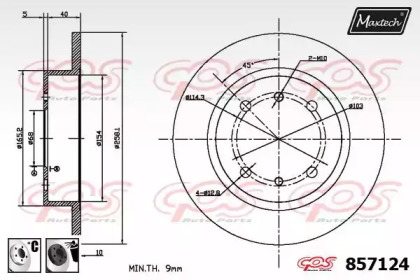 Тормозной диск MAXTECH 857124.6060