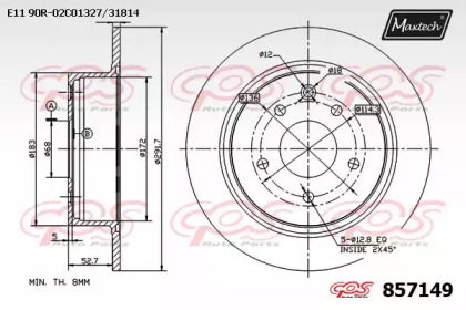 Тормозной диск MAXTECH 857149.0000