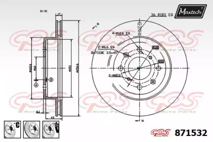 Тормозной диск MAXTECH 871532.6980