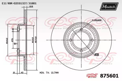 Тормозной диск MAXTECH 875601.0000