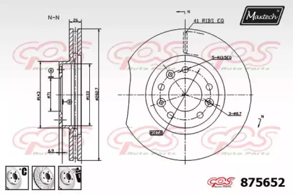 Тормозной диск MAXTECH 875652.6980