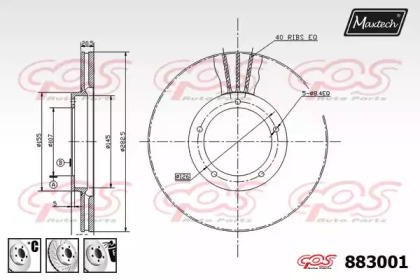 Тормозной диск MAXTECH 883001.6880