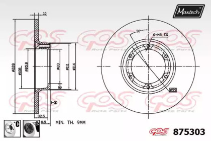 Тормозной диск MAXTECH 875303.6060