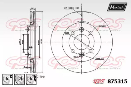 Тормозной диск MAXTECH 875315.6980