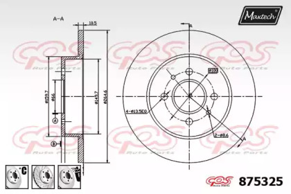 Тормозной диск MAXTECH 875325.6880